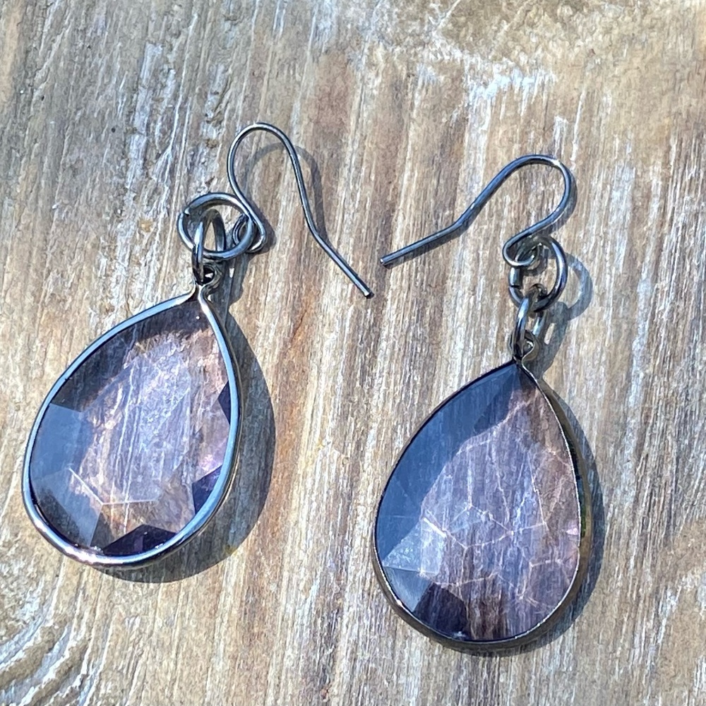 Amethyst Glass Earrings